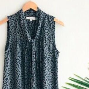 Loft leopard print blouse